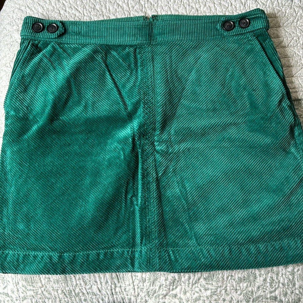 Green corduroy skirt